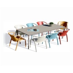 Table MEET TAUPE et 8 chaises FADO Multicolore