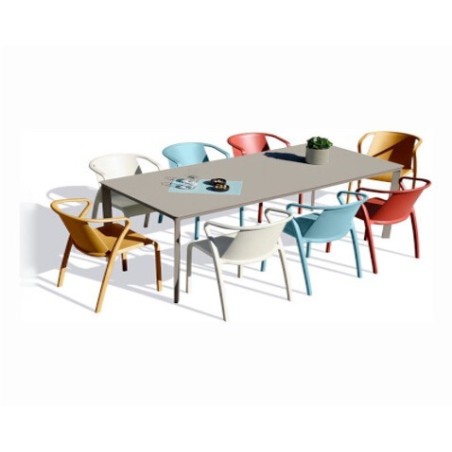 Table MEET TAUPE et 8 chaises FADO Multicolore