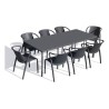 Table MEET Anthracite et 8 chaises FADO Anthracite